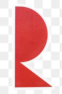 Creative typography letter R icon design sticker