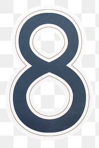 Number eight icon design sticker