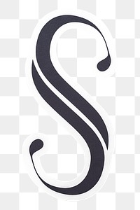 Creative typography letter S icon design sticker