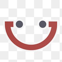 Smiley face paper craft illustration icon design sticker