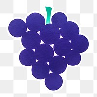 Delicious grapes fruit icon design sticker