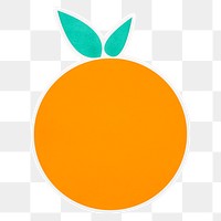 Delicious orange fruit icon design sticker