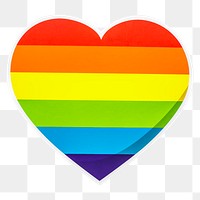 Rainbow heart lgbtq icon design sticker