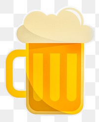 Beer paper craft illustration icon design sticker