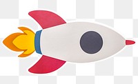 Rocket launch paper craft illustration icon design sticker