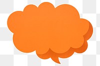 Orange speech bubble paper craft illustration icon design sticker