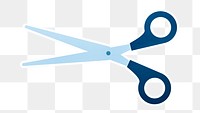 Papercraft blue scissors transparent png