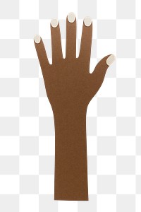 Male arm and hand paper craft design element
