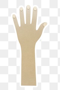 Nude hand and arm paper craft sticker