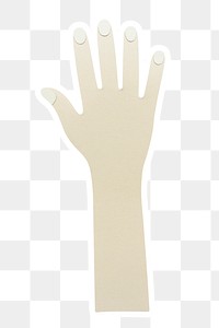 Nude hand and arm paper craft sticker