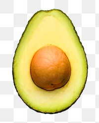 Sliced avocado png clipart, fruit, diet food on transparent background