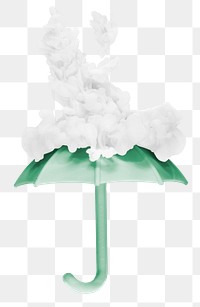 White smoke bomb umbrella png illustration