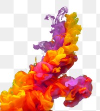 Ink explosion png gradient splash color