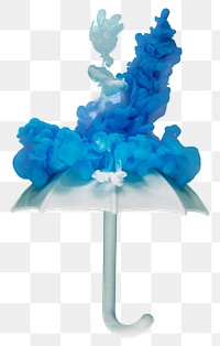 Png blue color smoke bomb umbrella illustration