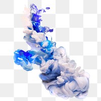 Gradient blue color png smoke element