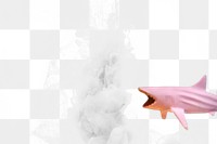 White color smoke explosion png shark pattern