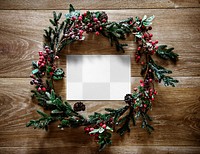 Christmas holiday card png mockup