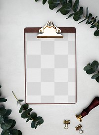 Blank png paper clipboard mockup