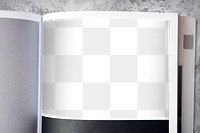 Blank magazine page png mockup