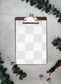 Blank png paper clipboard mockup