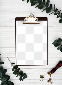 Blank png paper clipboard mockup