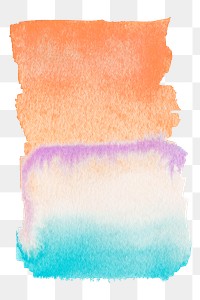 Shades of colorful watercolor brush strokes transparent png