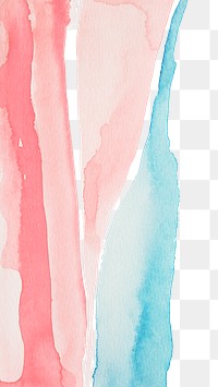 Shades of pink and blue watercolor design element transparent png