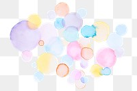 Colorful abstract watercolor blobs transparent png