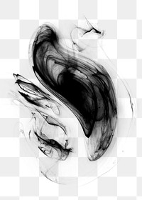 Abstract black watercolor background transparent png