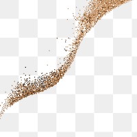 Dusty gold particles pattern background transparent png