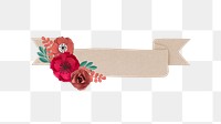 Blooming floral banner background transparent png