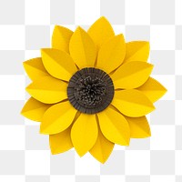 Sunflower paper craft transparent png