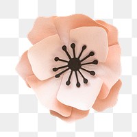 Pink poppy paper craft transparent png