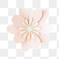 Light pink flower paper craft transparent png