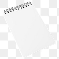 Blank plain white notebook design element