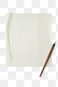 White paper with fountain pen set transparent png