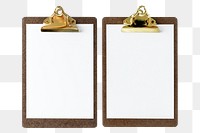 Clipboard with a document template transparent png