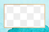 Png rectangle frame turquoise background