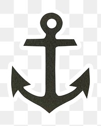 Ship anchor paper craft sticker design element
