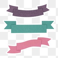 Colorful ribbon banner paper craft | Free PNG - rawpixel