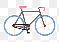 Bicycle paper craft sticker design element