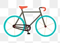 Bicycle paper craft stickerdesign element
