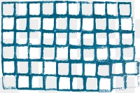 Block print png grid pattern background in blue