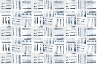 Striped png pattern background with blue DIY block prints