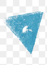 Triangle png blue block print sticker