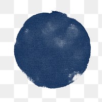 Circle png blue block print sticker