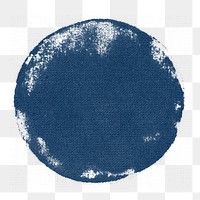 Circle png blue block print sticker