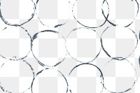 Block print png circle pattern background in black