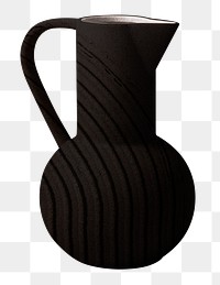 Png textured ceramic jug vase mockup