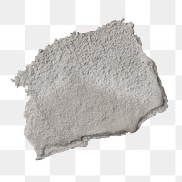 Png smeared wet cement texture element in gray tone